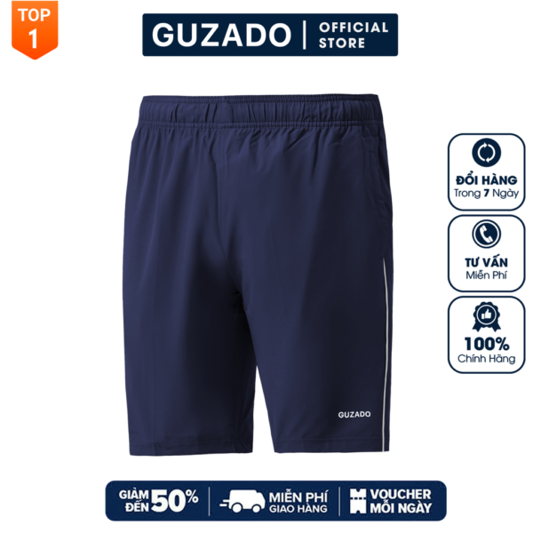 Quần đùi nam GUZADO GSR02, quần short nam chất lượng, vải gió mềm, co giãn tốt, vận động thoải mái, Hàng Chính hãng
