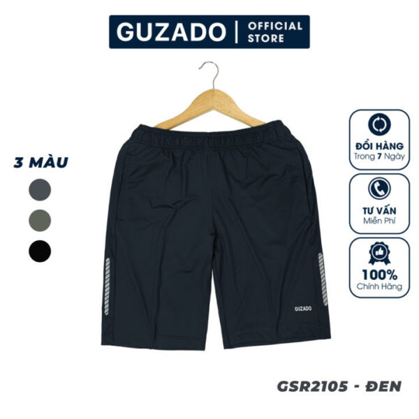 Quần đùi nam GUZADO GSR05, Quần Short Cao Cấp Phù Hợp Với Mọi Hoạt Động, Chất Liệu Vải Polyester Dệt Hạt Nổi ,Thông Thoáng Và Mềm Mại Thấm Hút Mồ...