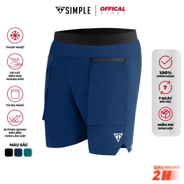 Quần Đùi Nam Thể Thao TSIMPLE V1 Short tập gym vải gió thoáng mát co giãn thoải mái vận động QGRP1