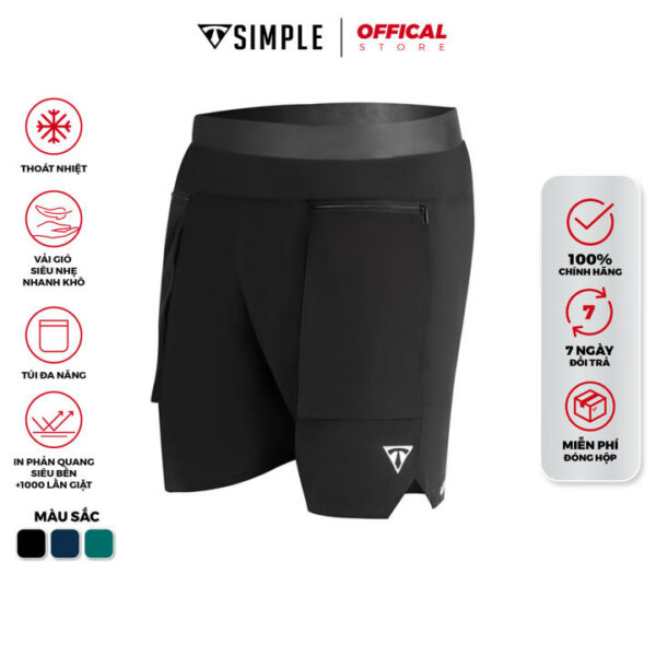 Quần Đùi Thể Thao Nam TSIMPLE V1 Short tập gym vải gió thoáng mát co giãn thoải mái vận động QGRP1