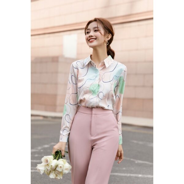 Quần Ống Suông Công Sở Nữ GILLEE Tuyết Mưa Cơ Bản - Hình ảnh 4