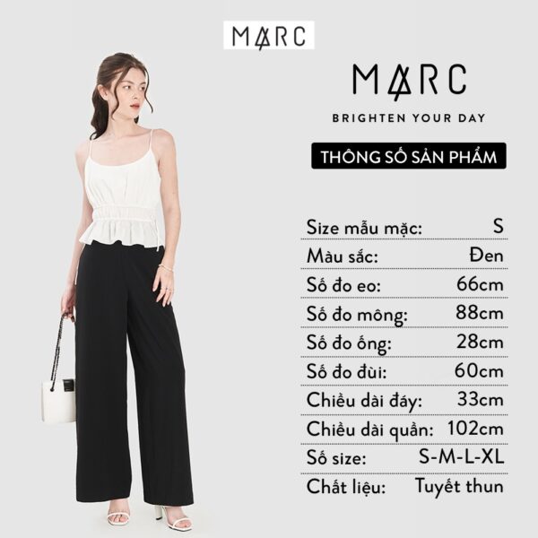 Quần nữ MARC FASHION ống suông lưng cao dây kéo sau - Hình ảnh 2