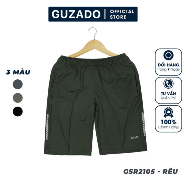 Quần Short Nam Cao Cấp GUZADO Chất Thun Lạnh Siêu Co Giãn, Không Nhăn Nhàu, Siêu Đẹp, Mềm Mịn, Thoải Mái Vận Động, Bảo Hành 3 Tháng GSR05