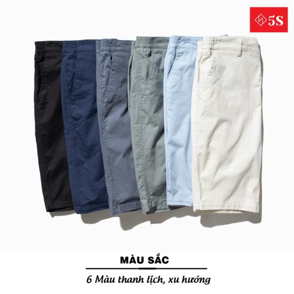 Quần Short Nam KaKi 5S ( 6 màu), Chất Liệu Cotton Premium Bền Màu, Co Giãn Tốt (QSK21004) - Hình ảnh 6