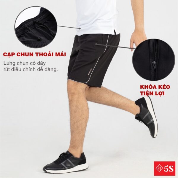 Quần Short Nam Vải Gió 5S (5 màu), Siêu Nhẹ, Bền Màu, Dáng Thể Thao, Thiết Kế Trẻ Trung Năng Động (QSG001-05) - Hình ảnh 4