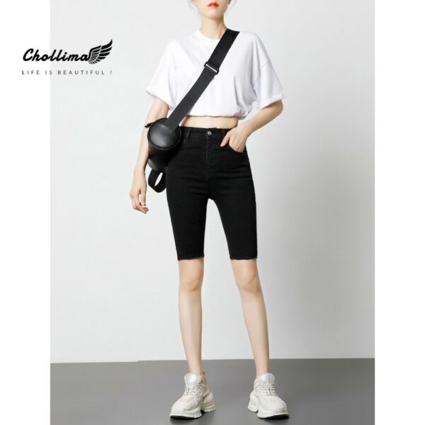 Quần shorts ngố jean co giãn Chollima QS024 phong cách hàn quốc trẻ trung năng động - Hình ảnh 3