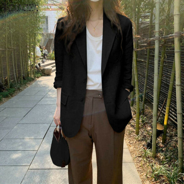 Queean Áo Khoác Nữ Dáng Rộng Thường Ngày Công Sở OL Phong Cách Hàn Quốc, Áo Khoác Phù Hợp Với Outwear Dài Cardigan, Mới