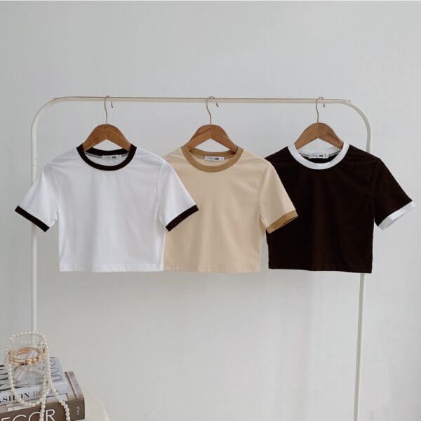 Set áo phông đôi trơn nam nữ LYRA thiết kế, chất cotton trơn basic viền đen unisex trẻ trung, năng động-LWBAP035 - Hình ảnh 7