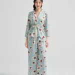 Set pyjamas nữ lụa dài tay LADY ME by Eva de Eva 21APJO001F