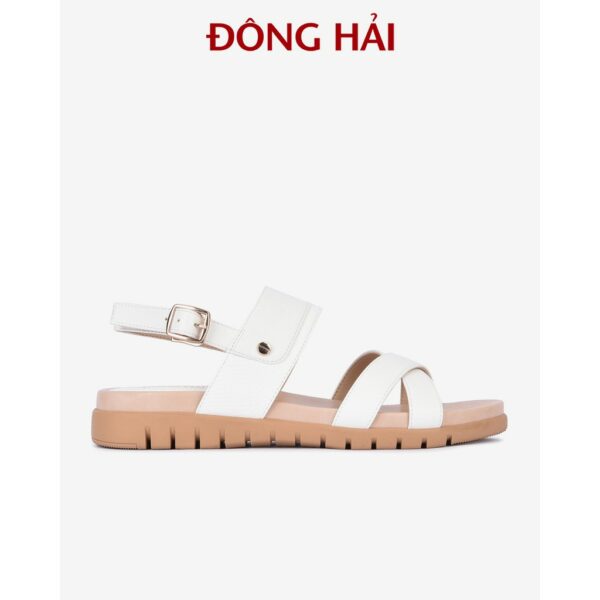 "TẶNG NGAY 30K khi theo dõi gian hàng "Giày Sandal đế bằng nữ Đông Hải quai ngang đế cao su 3cm - S85L7 - Hình ảnh 4