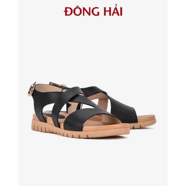 "TẶNG NGAY 30K khi theo dõi gian hàng "Giày sandal nữ Đông Hải quai ngang ôm chân đế cao su 3cm chống trượt- S85M3 - Hình ảnh 3