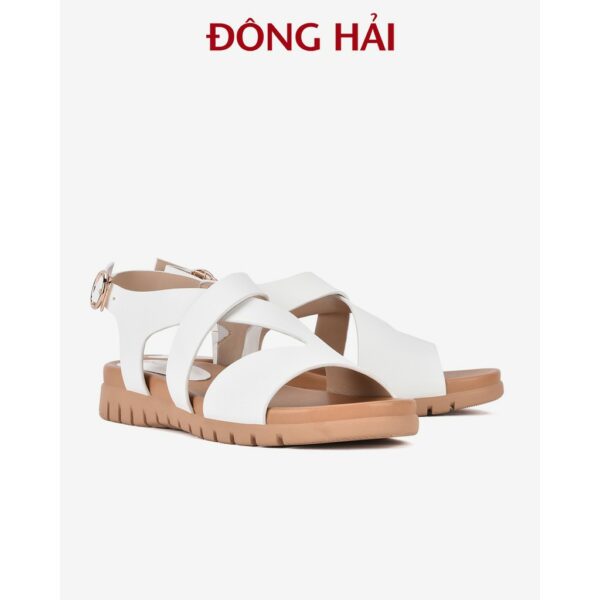 "TẶNG NGAY 30K khi theo dõi gian hàng "Giày sandal nữ Đông Hải quai ngang ôm chân đế cao su 3cm chống trượt- S85M3 - Hình ảnh 9