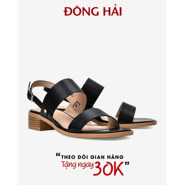 "TẶNG NGAY 30K khi theo dõi gian hàng "Sandal nữ Đông Hải quai ngang bản to tạo hiệu ứng thon chân đế cao 3cm - S85O4 - Hình ảnh 2