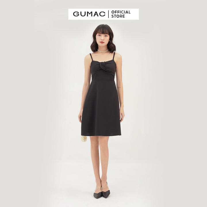 Váy đầm nữ 2 dây quyến rũ xếp ngực nổi bật thời trang GUMAC mẫu mới DB311 chất liệu Kate lụa cao cấp mát mẻ, thanh lịch và sang chảnh