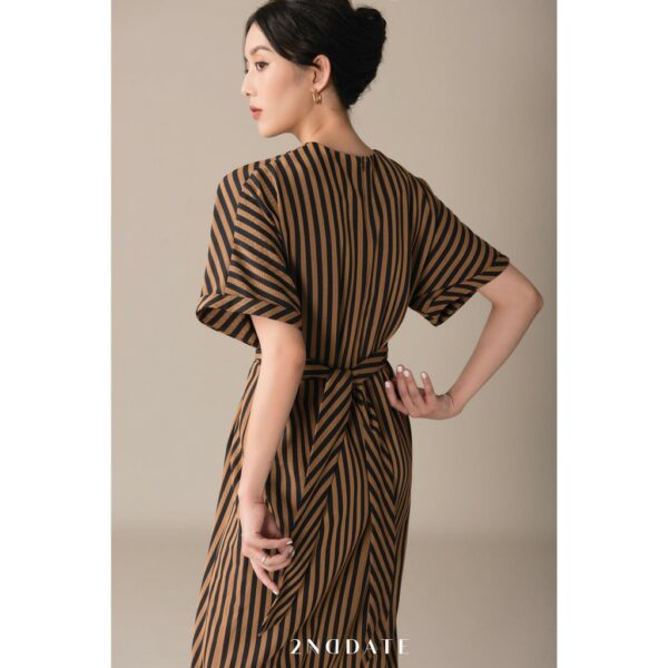 Váy liền suông nữ kẻ 2ND DATE DR050LE - Hình ảnh 7