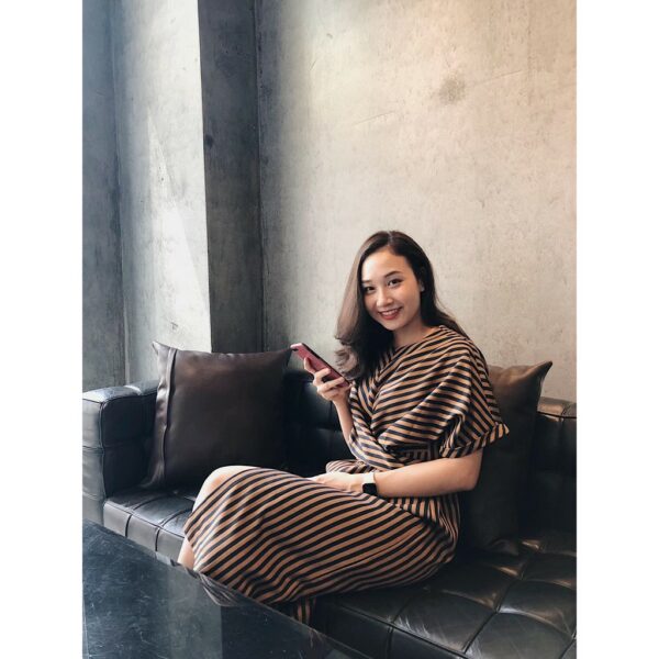 Váy liền suông nữ kẻ 2ND DATE DR050LE - Hình ảnh 8