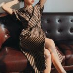 Váy liền suông nữ kẻ 2ND DATE DR050LE
