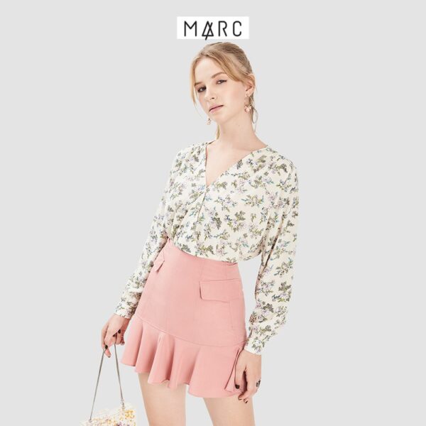 Váy nữ MARC FASHION mini hạ eo bèo nhấn nắp túi - Hình ảnh 2