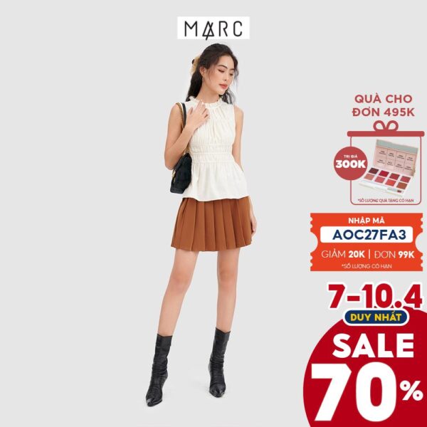 Váy nữ MARC FASHION mini tennis xếp ly hộp