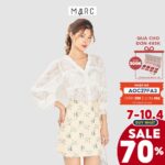 Váy nữ MARC FASHION mini viền ren họa tiết hoa