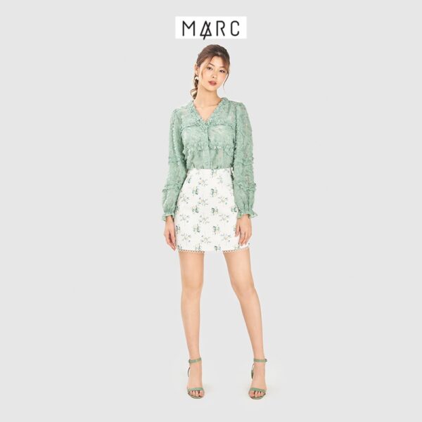 Váy nữ MARC FASHION mini viền ren họa tiết hoa - Hình ảnh 5