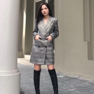 Váy Vest nữ họa tiết kẻ 2ND DATE BL009GGC