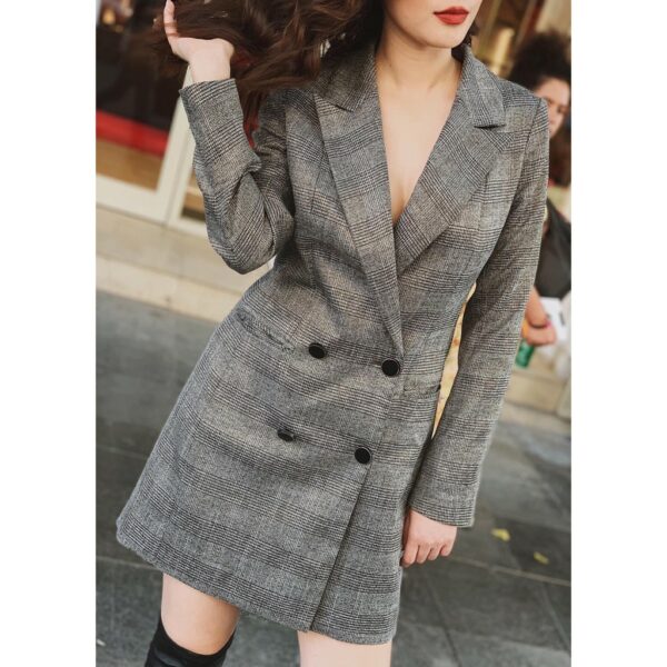 Váy Vest nữ họa tiết kẻ 2ND DATE BL009GGC - Hình ảnh 5