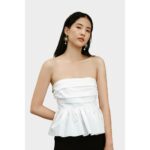 XIPI – Áo Trắng Ngực Xếp Lai Bồng