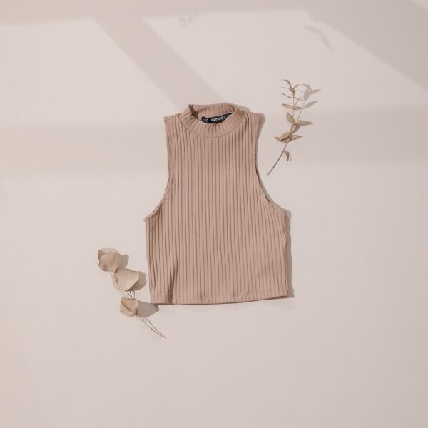 Áo ba lỗ MOMOCO dáng croptop chất cotton thoáng mát, áo tanktop cổ cao M2959 - Hình ảnh 4