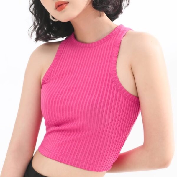 Áo ba lỗ tanktop khoét nách cổ tròn cao dáng croptop chất Cotton tăm MOMOCO vải cotton co giãn 4 chiều M2956