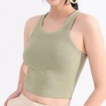 Áo ba lỗ tanktop khoét nách cổ tròn sâu dáng croptop chất Cotton tăm MOMOCO vải cotton co giãn 4 chiều M2955