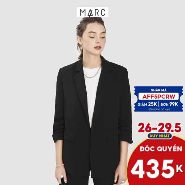 Áo blazer nữ MARC FASHION nhún xắn tay cách điệu FAVH0435