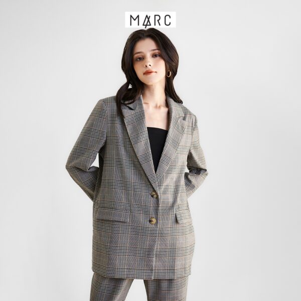Áo blazer nữ MARC FASHION oversize caro FAPH0599 - Hình ảnh 2
