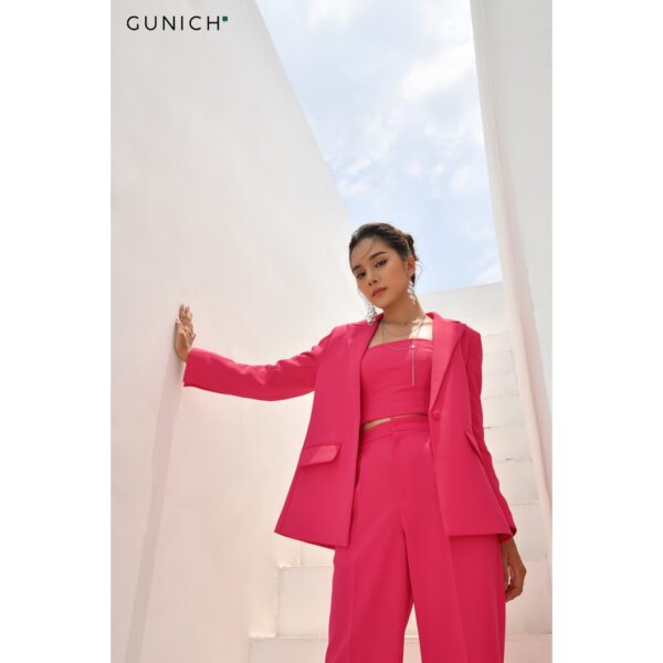 Áo blazer vest basic hồng bacon Gunich - Ảnh 4