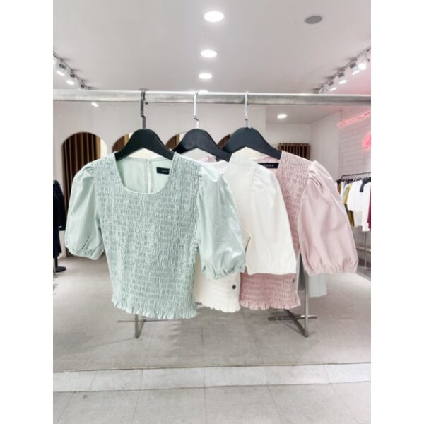 Áo croptop kiểu mocking thân trước cơ bản thời trang GAGO màu trắng GA3815 - Ảnh 6