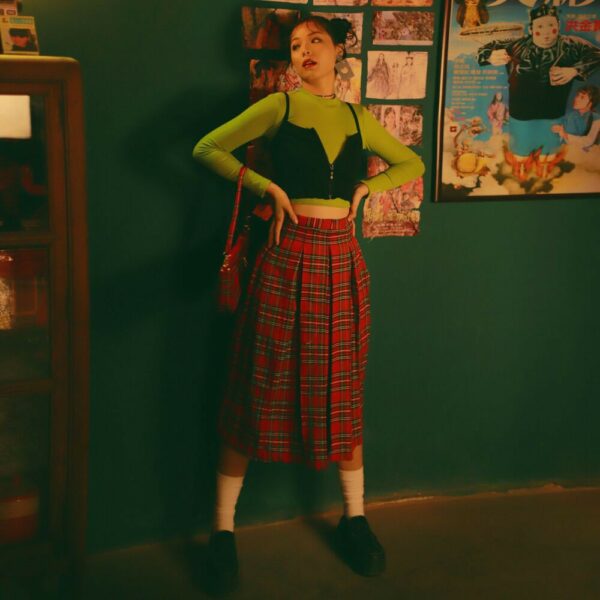 Áo Croptop Tay Dài Xanh TARTAN - T-TitTotTet Croptop / Green - TIẾT KIỆM 𝟗𝟗𝐤 khi mua combo 4 sản phẩm !! - Hình ảnh 7