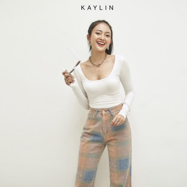 Áo Croptop Trơn Tay Dài N1548 - KAYLIN - Hình ảnh 6