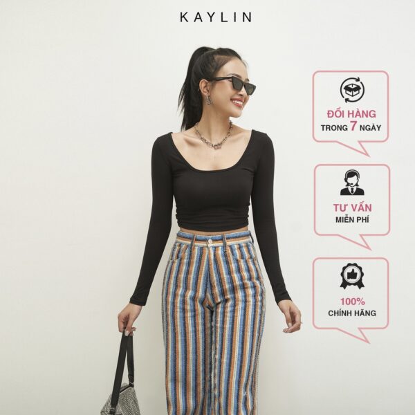 Áo Croptop Trơn Tay Dài N1548 - KAYLIN