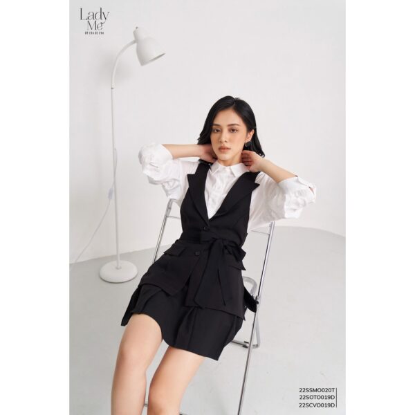 Áo gile nữ đen LADY ME by Eva de Eva 22SOTO019D - Hình ảnh 2