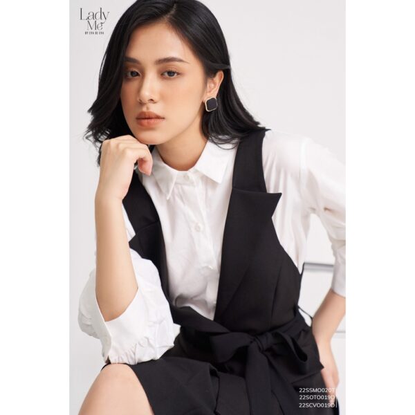 Áo gile nữ đen LADY ME by Eva de Eva 22SOTO019D - Hình ảnh 3