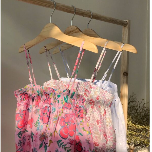 Áo hai dây hoa thiết kế dáng babydoll bo ngực MIEU - HA17 - Ảnh 2