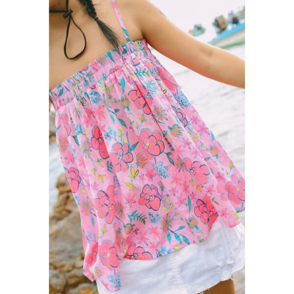 Áo hai dây hoa thiết kế dáng babydoll bo ngực MIEU - HA17 - Ảnh 5