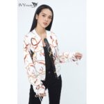 Áo khoác bomber nữ họa tiết IVY moda MS 70B7647