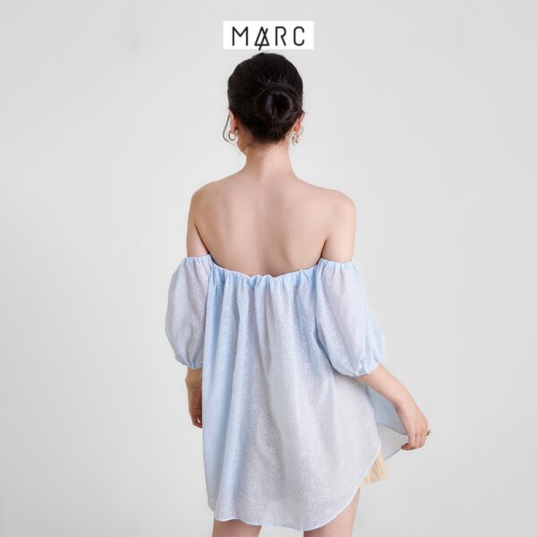 Áo kiểu nữ MARC FASHION cotton hoa trễ vai vạt bầu CBLH0413 - Hình ảnh 7