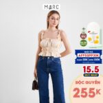 Áo kiểu nữ MARC FASHION linen 2 dây bèo rút nhún CBLH0305