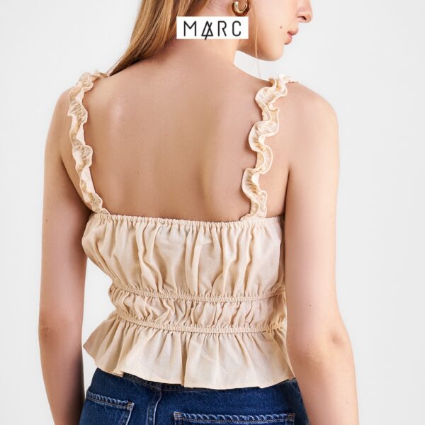 Áo kiểu nữ MARC FASHION linen 2 dây bèo rút nhún CBLH0305 - Hình ảnh 8