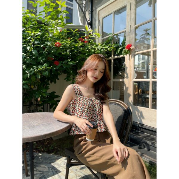 Áo nữ Yu Cherry YA334 BUTTON TANK TOP - Ảnh 2
