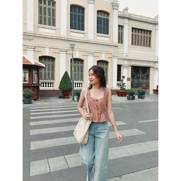 Áo nữ Yu Cherry YA334 BUTTON TANK TOP - Ảnh 5