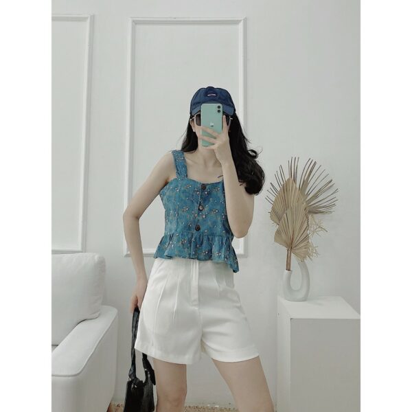 Áo nữ Yu Cherry YA334 BUTTON TANK TOP - Ảnh 7