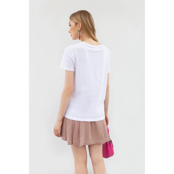 Áo phông tshirt cổ tròn basic trắng 2LTS0012 ADORE DRESS - Hình ảnh 2